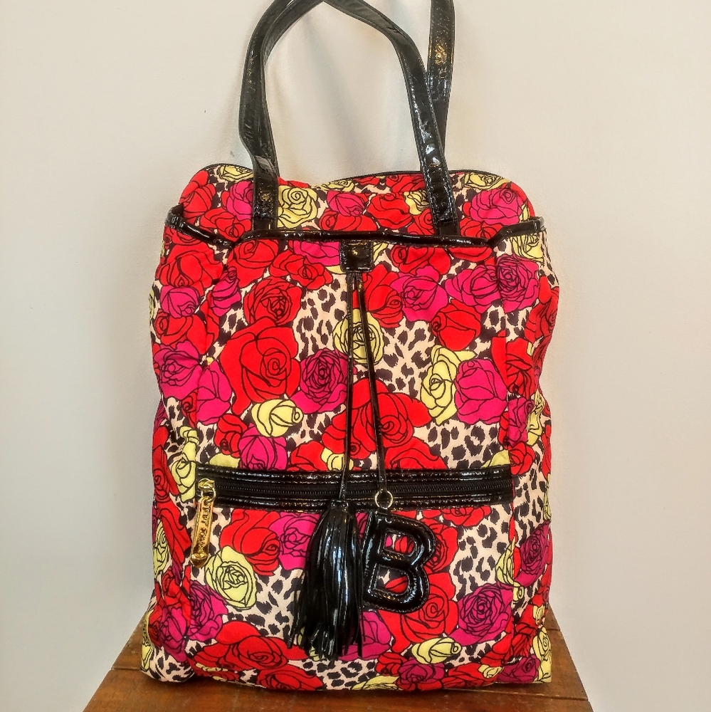 Betsey Johnson Floral Fabric Backpack